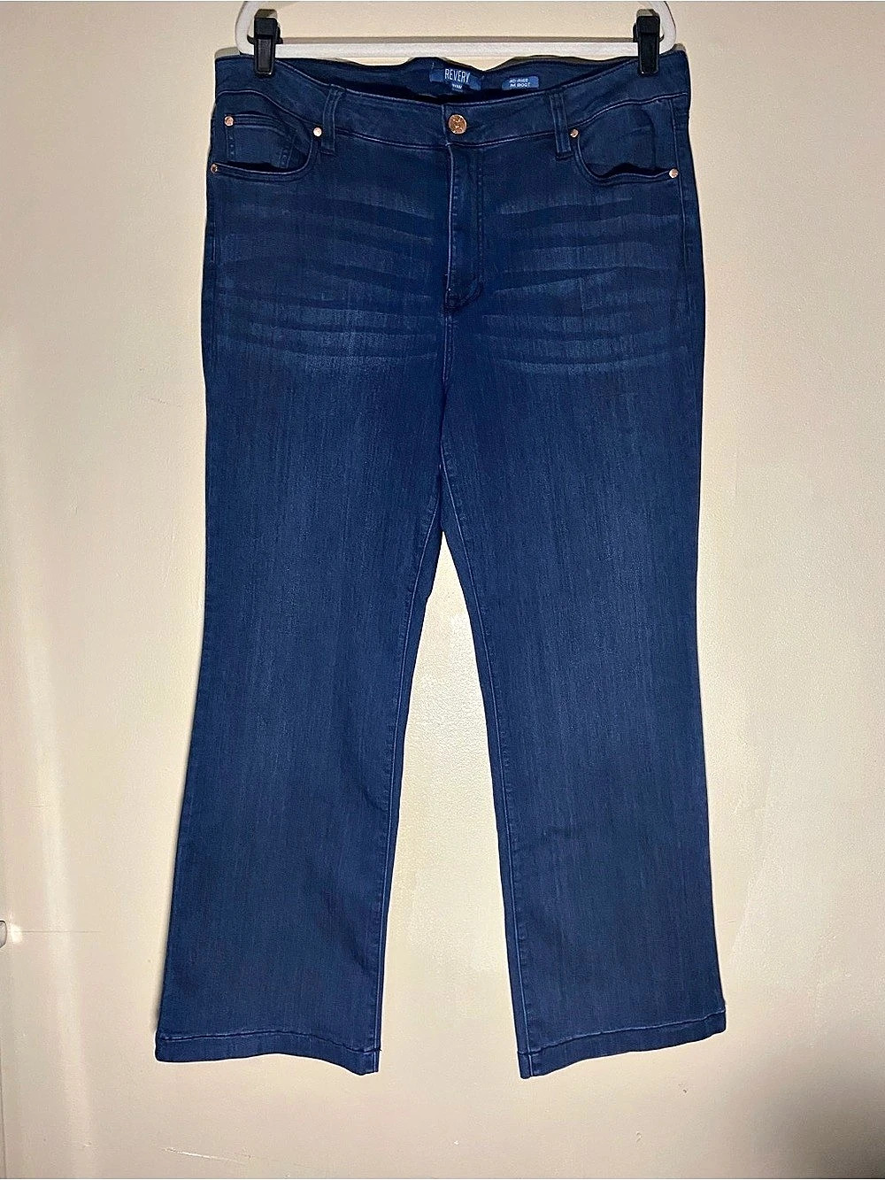 Revery Mid-Rise Slim Boot Blue Bootcut Jeans - 20W